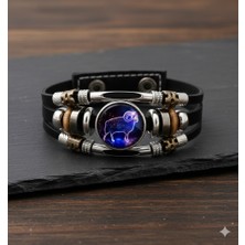 Diyar Tasarım Bolluk Bereket ve Para Akışı Çeken Koç Burcu Enerji Bilekliği – Deri, Unisex, Ayarlanabilir