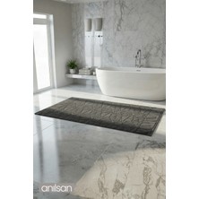 Anılsan Zayn  Antrasit Ayak Havlusu - 70x130Cm, 790Gr, %100 Pamuk, Spa Ve Otel Banyo Paspası
