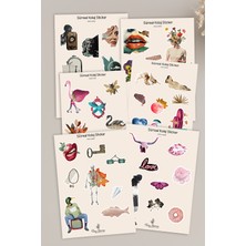 Tiny Stories TR Sürreal Kolaj Temalı Sticker Seti - 6 Adet / Vintage, Ajanda, Defter,bullet Journal,scrapbook