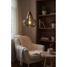 Ömür Avize Fora Camlı Gri Kasa Avize