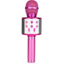 Gunkes Karaoke Mikrofon Bluetooth USB Aux Sd Kart Giriş Hoparlör