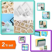 Hereveoyuncak 1 Adet 11X11CM Standlı 3D Takı Saklama Kutusu + Vantuzlu Bulaşık Süngeri Askısı - 2li Set S8Z4J7