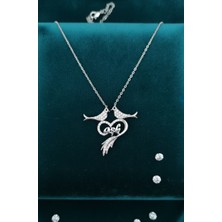 Modahilye 925 Ayar Gümüş Aşk Kuşları Gümüş Kolye