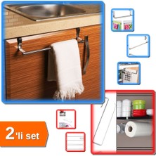 Hereveoyuncak Mutfak Dolabı ve Çekmece Üstü Havlu Askısı + Raf Altı Kağıt Havlu Askılığı - 2li Set F1A3T1