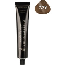 Perfect Shine Permanent Profesyonel Saç Boyası 100ml - Fındık Kabuğu/Karamel Kahve(CHOCOLATE GOLD - 7.73)