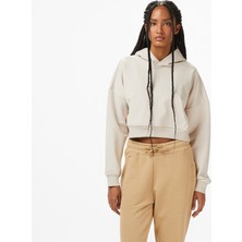 United4 Unıted4 Kadın Gri Kapüşonlu Sweatshirt