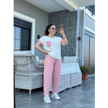 Moderie Butik Kadın Kristal Kumaş Garnili Cep Detaylı Ikili Takım