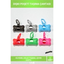 Letsii Kemik Şekilli Evcil Hayvan Dışkı Poşeti Taşıma Çantası ve 15'li Yedek Torba Seti