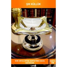 Letsii Metal Ayaklı Şık Cam Küllük Dekoratif Lüks Tasarım