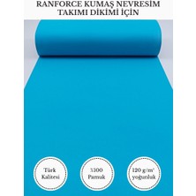 Fabricstown Ranforce Kumaş Nevresim Dikimi Için – %100 Pamuk, 240 cm × 100 Cm, Düz Boyalı