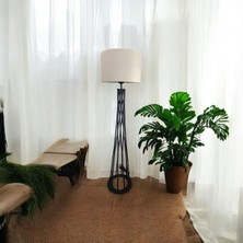 Ömür Avize Roma Krom Ayaklı Silindir Şapkalı Lambader