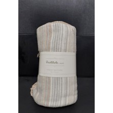 Özdilek Pamuklu Dizüstü Tv Battaniye (130X170)-STRIPED Pudra