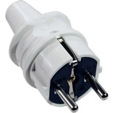 Viko Düz Tip Topraklı Fiş Erkek Beyaz