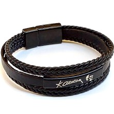 Herşey Nota K. Atatürk Imzalı Hakiki Deri Erkek Bileklik #35-182