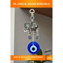 Letsii Nazar Boncuklu Tekli Fil Figürlü Dekoratif Askılık