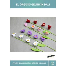 Letsii El Örgüsü Dekoratif Gelincik Çiçeği Dalı 40CM