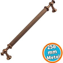 Nzb Dolap Kolu Mutfak Dolabı Mobilya Çekmece Kulpu Kulp Modeli Çizgili 256 mm Bronz Metal