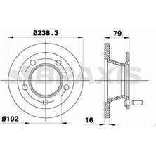 Braxis On Fren Dısk Aynası Mercedes MB 100 2.0d 2.4d Mınıbus W631 8894
