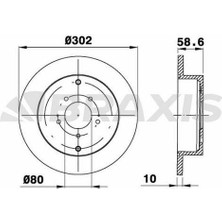 Braxis Arka Fren Dısk Aynası Outlander Iı 2.0 Dı D / 2.2 Dı D / 2.2 Dı D 4WD / 2.4 07