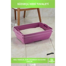 Letsii Süzgeçli Pratik Açık Kedi Tuvaleti