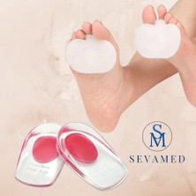 Metatarsal Ped Ağrıyan Ayaklar Için ve Silikon Yumuşak Tabanlık Topuk Dikeni Için Ayak Seti Kırmed