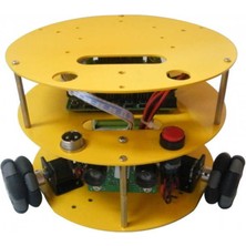 Robotistan Yuvarlak Tipli 48 mm Omni Tekerlekli Hazır Robot Platformu (Dahili Sensör, Motor ve Anakartı) - 10019