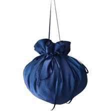 Moda Nur Gelin Kına Takı Kesesi, Takı Çantası ,mavirenk, Tafta Kumaş, Gelin Takı Kesesi