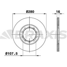 Braxis Arka Fren Dısk Aynası Transıt V347 2.2tdcı / 2.4tdcı / 3.2tdcı 0614 A.ceker+Abslı