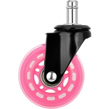 Karr Gaming S-Wheels Motion Silikon Oyuncu Koltuğu Tekeri 75MM - Pembe | Ofis Koltuk Tekeri | Ultra Sessiz Sandalye Tekeri