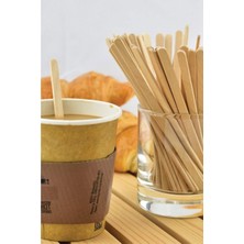 Tahta Ahşap Karıştırıcı Çay Kahve Kaşığı  Karıştırma Çubuğu 100 Adet