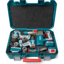 Total 3'lü Kombo Set Kırıcı Delici Darbeli Matkap Somun Sökme Seti Kablosuz Kullanım 20V TOSLI250281E