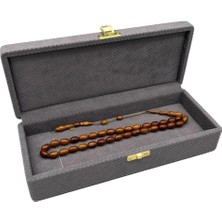 Megass Dekor Yeni Kapaklı Keten Kumaş Gri 25 cm / 10 cm Tesbih Sergileme Kutusu