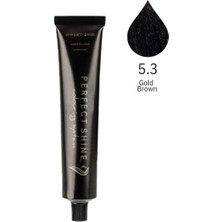 Perfect Shine Permanent Profesyonel Saç Boyası 100ml - Altın Işıltılı Açık Dore Kahve (GOLD-5.3)