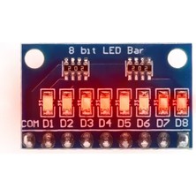 Motorobit 3,3V 5V 8-Bit Kırmızı LED Modülü - Anot
