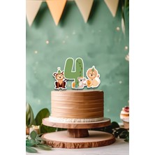 Niksy Design Safari Temalı 4 Yaş 3’lü Pasta Süsü