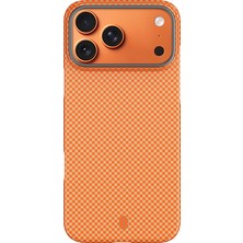 iPhone 17 Pro Uyumlu Kılıf M-Safe Şarj Özellikli Wiwu DCC-208 Aramid Armor Kapak Turuncu