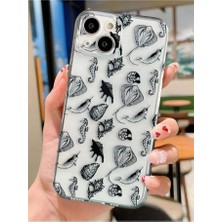 3gen Case Iphone 15 Plus-Iphone 14 Plus Uyumlu Desenli Şeffaf Silikon Kılıf Dnz2