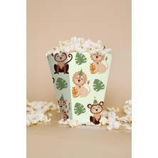 Niksy Design Safari Temalı Mini Mısır Kutusu 8 Adet