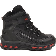 Mc Jamper Siyah Kırmızı Polarlı Kaymaz Fermuarlı Unisex Outdoor Çocuk Bot 2115 F