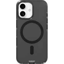 iPhone 17 Uyumlu Kılıf M-Safe Şarj Özellikli Şeffaf Youngkit Crystal Shield Serisi Kapak Siyah