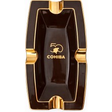 Cohiba Kahverengi Gold Detaylı Seramik Küllük - CKL0138