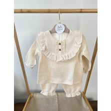 Atelier Alpi Kız Bebek Fırfırlı 2li Takım - Pamuklu, Konforlu, Günlük | 6-24AY