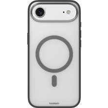 iPhone 17 Air Uyumlu Kılıf M-Safe Şarj Özellikli Youngkit Clear Serisi Kapak Siyah