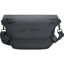 Lenyes LB563 Dreamer Crossbody Serisi Su Geçirmez Deri Tasarımlı Çapraz Vücut Çantası Siyah