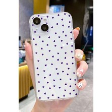 3gen Case Iphone 15 Plus-Iphone 14 Plus Uyumlu Desenli Şeffaf Silikon Kılıf Heart3