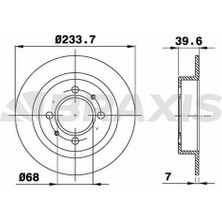 Braxis Arka Fren Dısk Aynası Nıssan 100NX Almera Sunny
