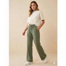 Ebrita Moda Kadın Yumuşak Dokulu Beli Lastikli Eşoftmanaltı