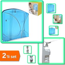 Hereveoyuncak Z Katlı Peçete Dispenseri Duvara Monte Peçetelik + Dezenfektan Aparatı Bidon Hediyeli - 2li Set D5V1