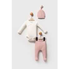 Ozz Baby Yenidoğan Bebek (0-3) (3-6) Ay Oeko-Tex Sertifikalı Pamuklu Badi'li 3 'lü Set