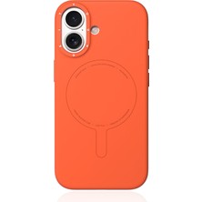 iPhone 17 Uyumlu Kılıf M-Safe Şarj Özellikli Youngkit Morandi Serisi Kapak Turuncu